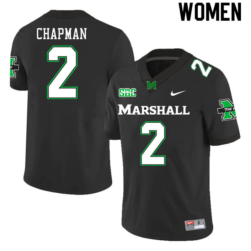 Women #2 Tychaun Chapman Marshall Thundering Herd SBC Conference College Football Jerseys Stitched-B